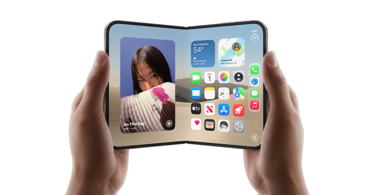 Apple iPhone Duo foldable phone opened